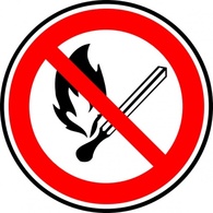 Objects - No Fire Or Flames Allowed clip art 