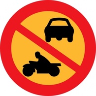 Transportation - No Motorbikes Or Cars clip art 