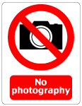 No Photography Vector Sign 