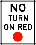 No Turn On Red Sign Vector Sign 