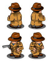 Noir detective sprite Preview