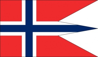 Norwegian State And War Flag clip art