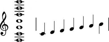 Note Segment Of C clip art