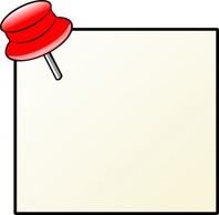 Note With Pin clip art 