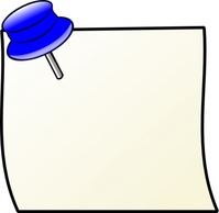 Note With Pin clip art 