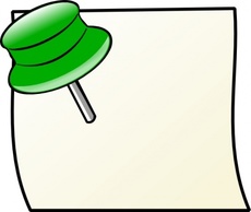 Note With Pin clip art