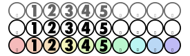 Number icons for CSS slicing Preview