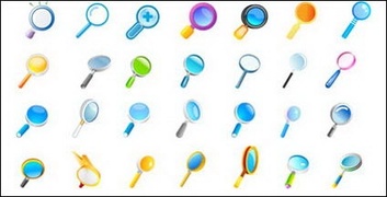 Office supplies magnifying glass Vector 1