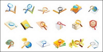 Business - Office supplies magnifying glass Vector 2 