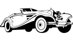 Transportation - Old Car Vector 