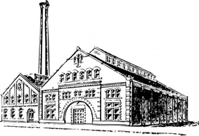 Buildings - Old Factory clip art 