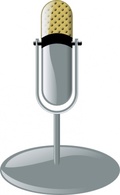 Technology - Old Microphone Cleanup Style clip art 