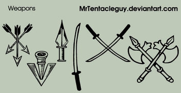 Objects - Old style weapons free vector 