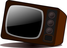 Technology - Old Television clip art 