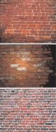 Backgrounds - Old Wall of Red Briks Vector 