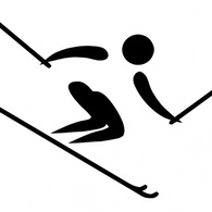 Sports - Olympic Sports Alpine Skiing Pictogram clip art 