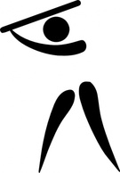 Sports - Olympic Sports Baseball Pictogram clip art 