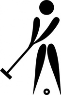 Olympic Sports Croquet Pictogram clip art