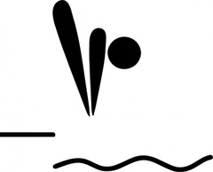 Sports - Olympic Sports Diving Pictogram clip art 