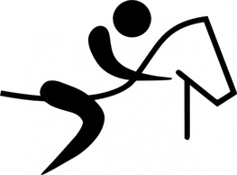 Sports - Olympic Sports Equestrian Pictogram clip art 