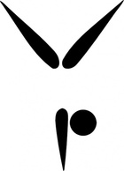 Sports - Olympic Sports Gymnastics Artistic Pictogram clip art 