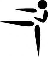 Sports - Olympic Sports Karate Pictogram clip art 