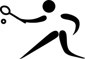 Sports - Olympic Sports Racquets Pictogram clip art 