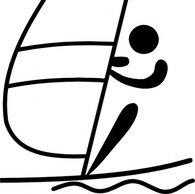 Sports - Olympic Sports Sailing Pictogram clip art 