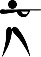 Human - Olympic Sports Shooting Pictogram clip art 