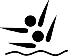 Sports - Olympic Sports Synchronized Swimming Pictogram clip art 