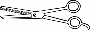 Objects - One Blade Thinning Shears clip art 