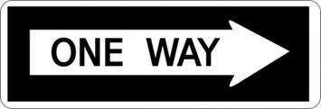 One Way Sign clip art