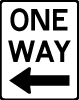 One Way Vector Road Sign 