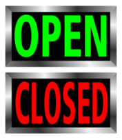 Open and Closed signs 