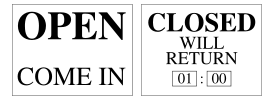 Signs & Symbols - Open and closed signs 