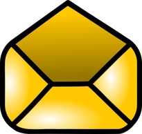 Objects - Open Envelope Icon clip art 