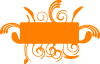 Orange Floral Vector Banner 