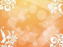 Backgrounds - Orange Flowers Bubbles 