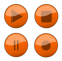 Elements - Orange Glossy Buttons 