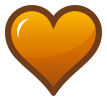 Icons - Orange Heart Icon 