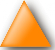 Shapes - Orange Triangle clip art 