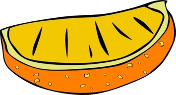 Orange Wedge clip art Preview