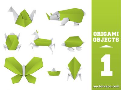 Animals - Origami Animal Vector 