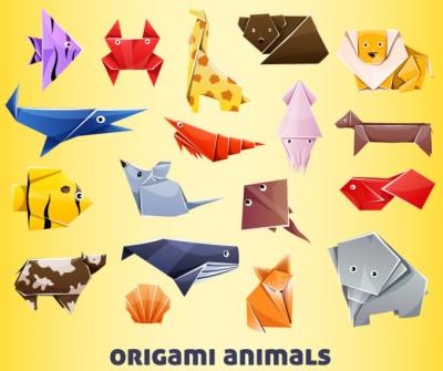 Animals - Origami Animals Vector 