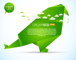 Origami ECO Template Vector Preview