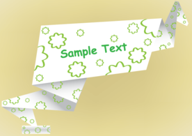 Objects - Origami Paper Banner Vector Free 