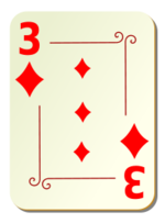 Business - Ornamental deck: 3 of diamonds 