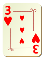 Ornamental deck: 3 of hearts