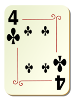 Ornamental deck: 4 of clubs