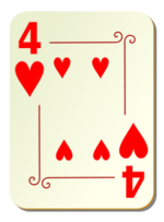 Business - Ornamental deck: 4 of hearts 